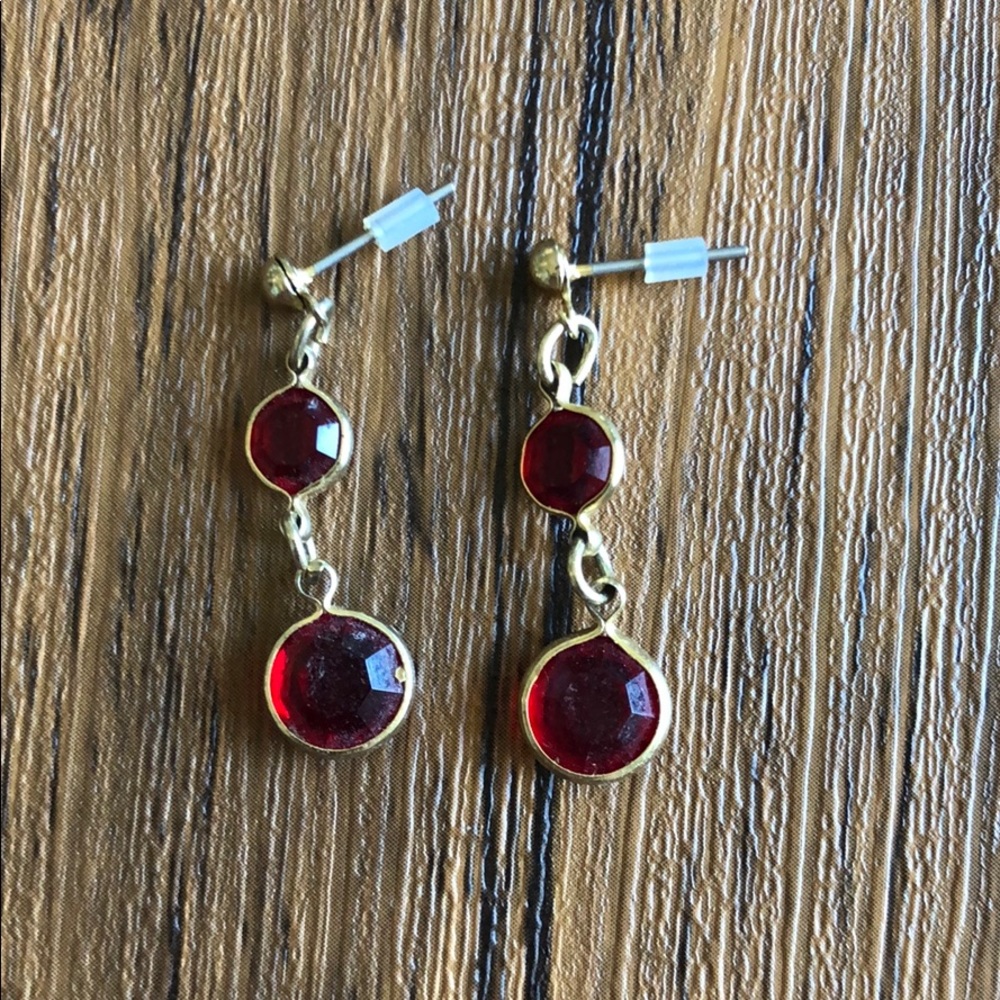 Red & gold earrings